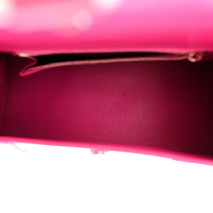Balenciaga Shiny Box Calfskin Small Hourglass Top Handle Bag Acid Fuchsia 5 of 12