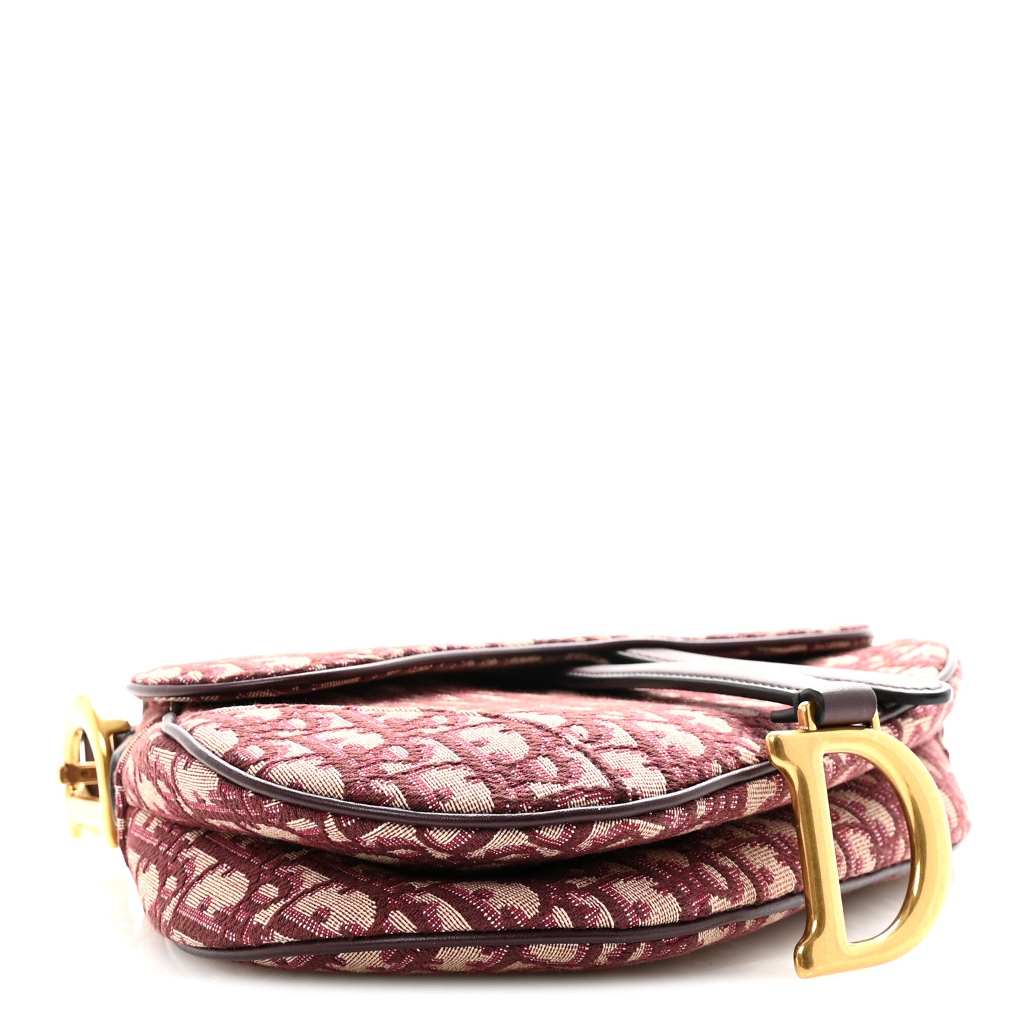 Christian Dior Oblique Saddle Bag Burgundy 4 of 10