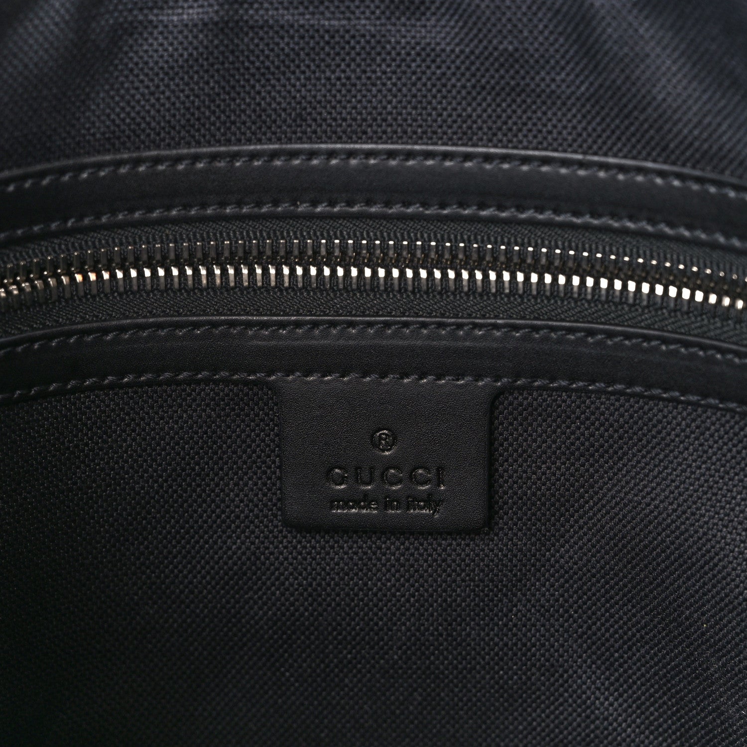 Gucci GG Supreme Monogram Calfskin Web Flat Wristlet Black Grey 7 of 12