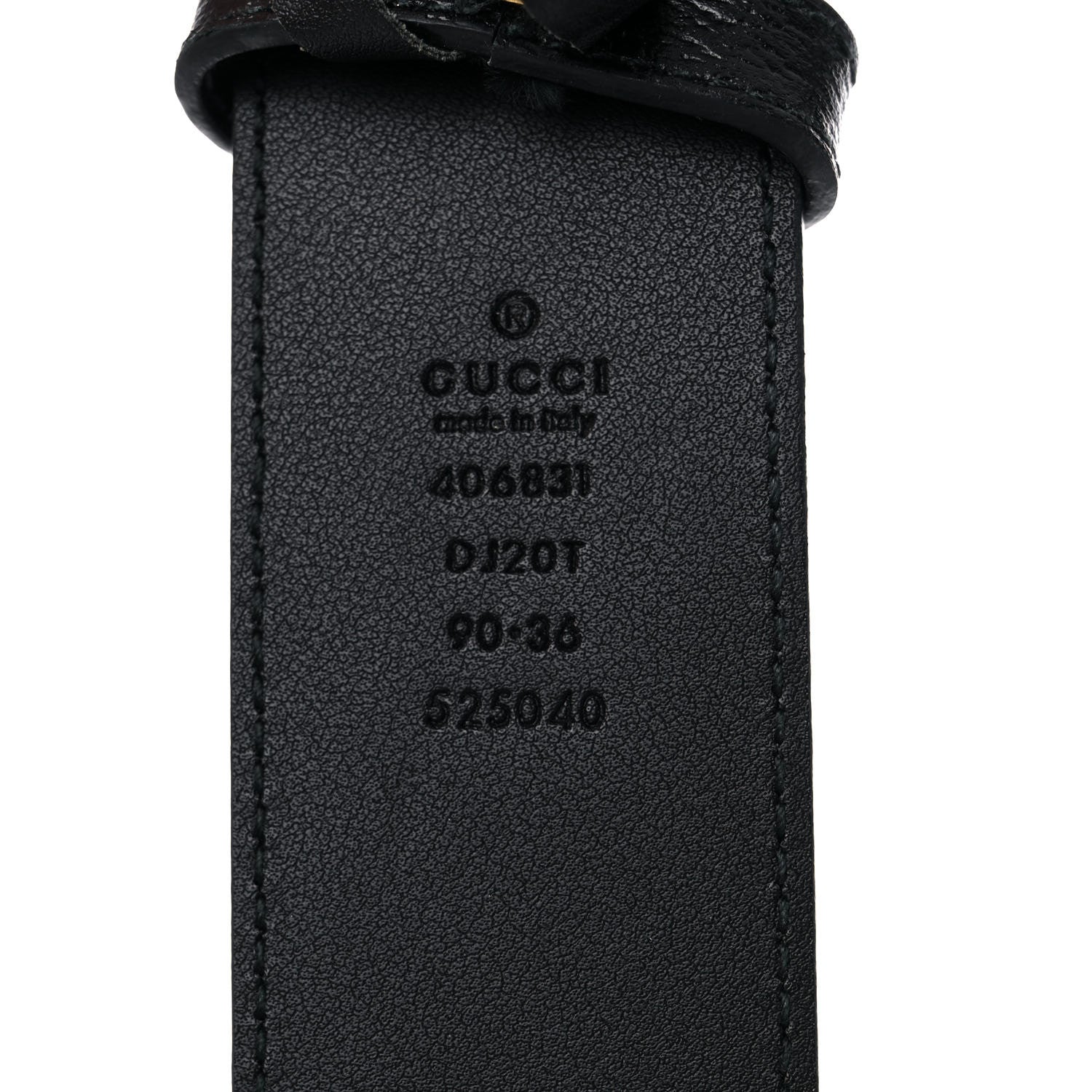 Gucci Textured Calfskin Double G 40mm Belt 90 36 Black 3 of 8