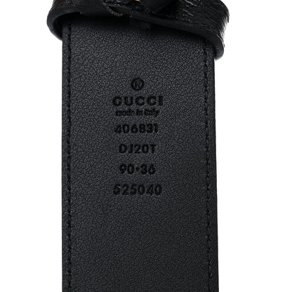 Gucci Textured Calfskin Double G 40mm Belt 90 36 Black 3 of 8