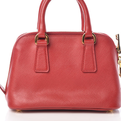 Prada Saffiano Lux Mini Promenade Tote Fuoco 15 of 26
