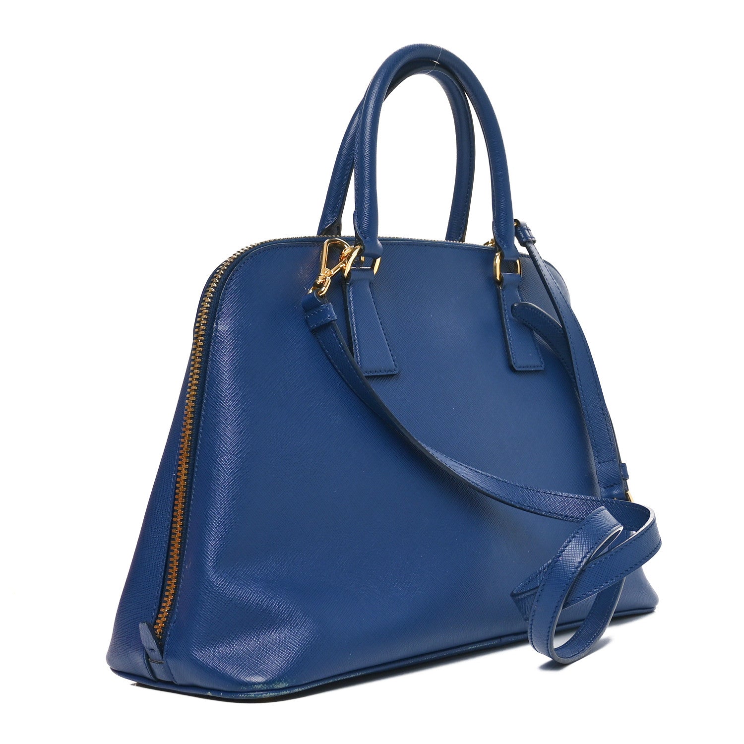 Prada Saffiano Lux Medium Promenade Tote Bluette 3 of 9