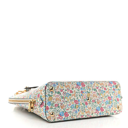 Gucci X LIBERTY OF LONDON Calfskin Floral Fawn Print Horsebit 1955 Duffle Bag Multicolor Purple Ivory 4 of 10