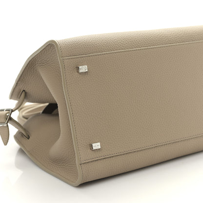 The Row Matte Grained Calfskin Soft Margaux 12 Dark Taupe 7 of 8
