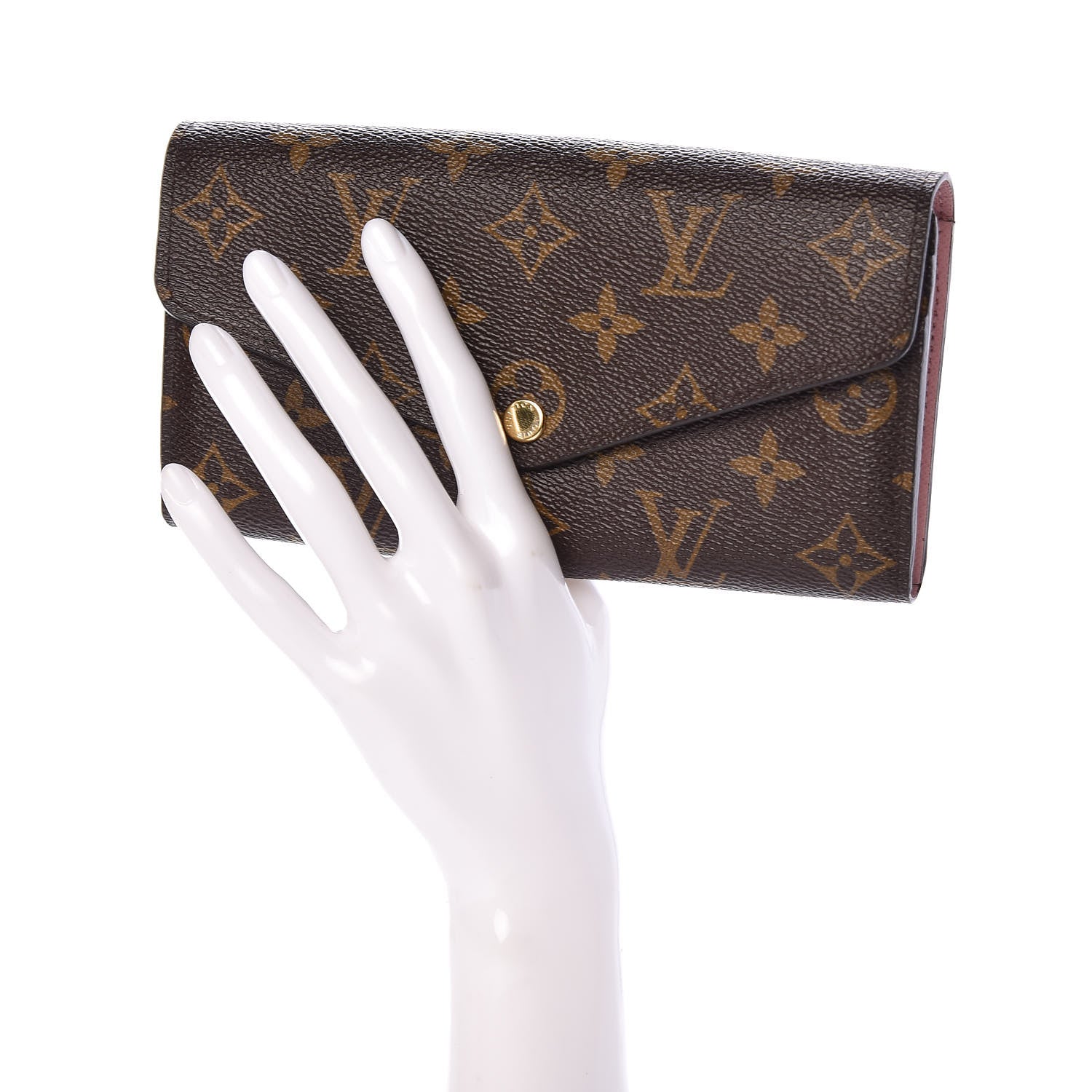 Louis Vuitton Monogram Sarah Wallet NM Rose Ballerine 2 of 6