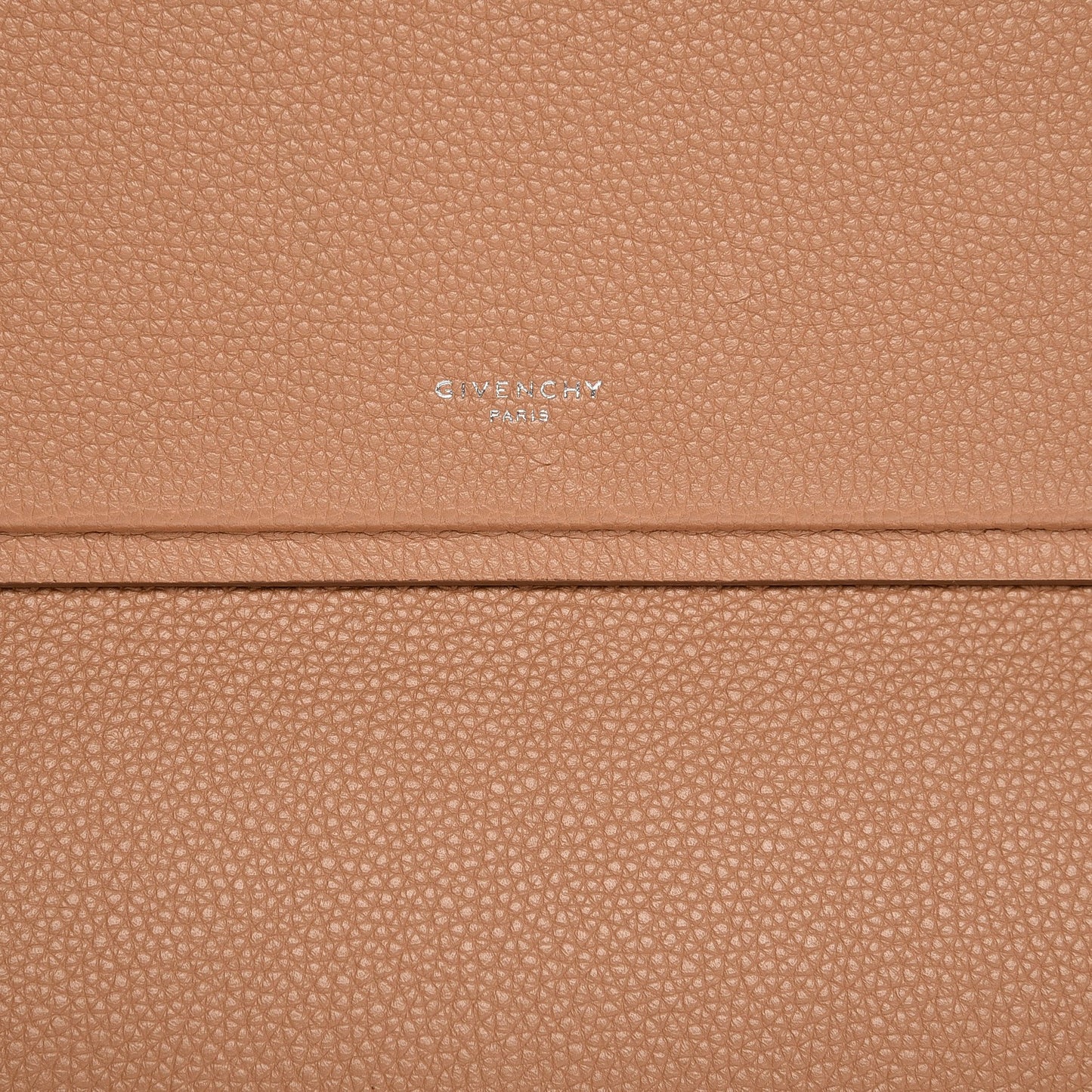 Grained Calfskin Medium Horizon Satchel Beige