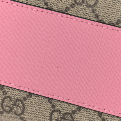 Gucci GG Supreme Monogram 3-D Strawberry Childrens Tote Beige Ebony Lotus Pink Fuxia Emerald 10 of 10