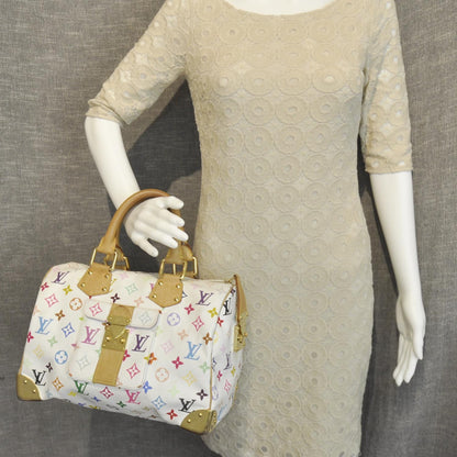 Louis Vuitton Monogram Multicolor Speedy 30 White 2 of 10