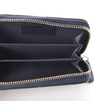 Chanel Caviar Quilted Zip Coin Purse Navy 5 of 8