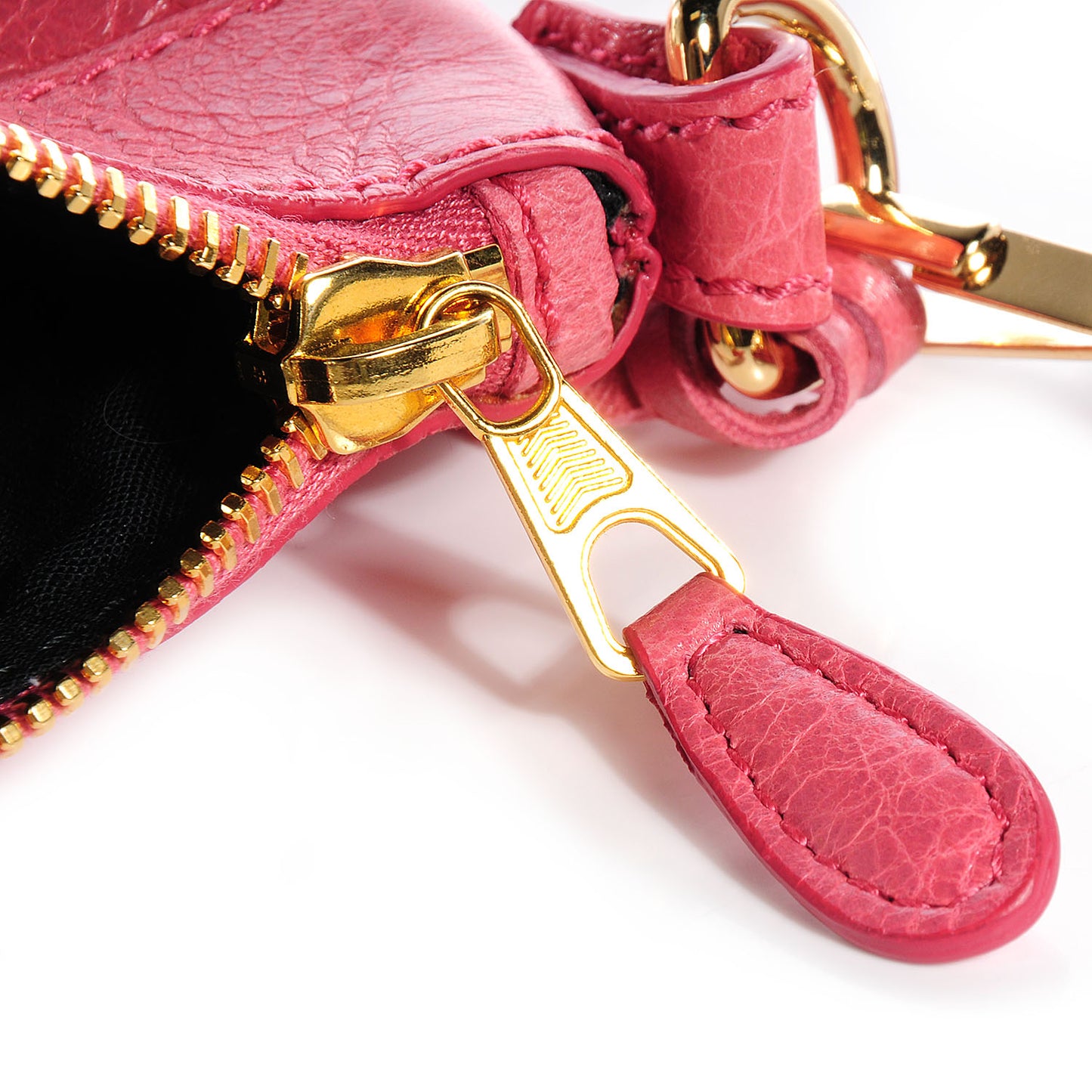 Agneau Giant 12 Gold Hardware Flat Handle Clutch Rose Bonbon