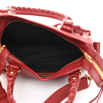 Balenciaga Chevre Gold Metallic Edge Hardware Mini City Rouge Brique Rouge Grenade 5 of 11