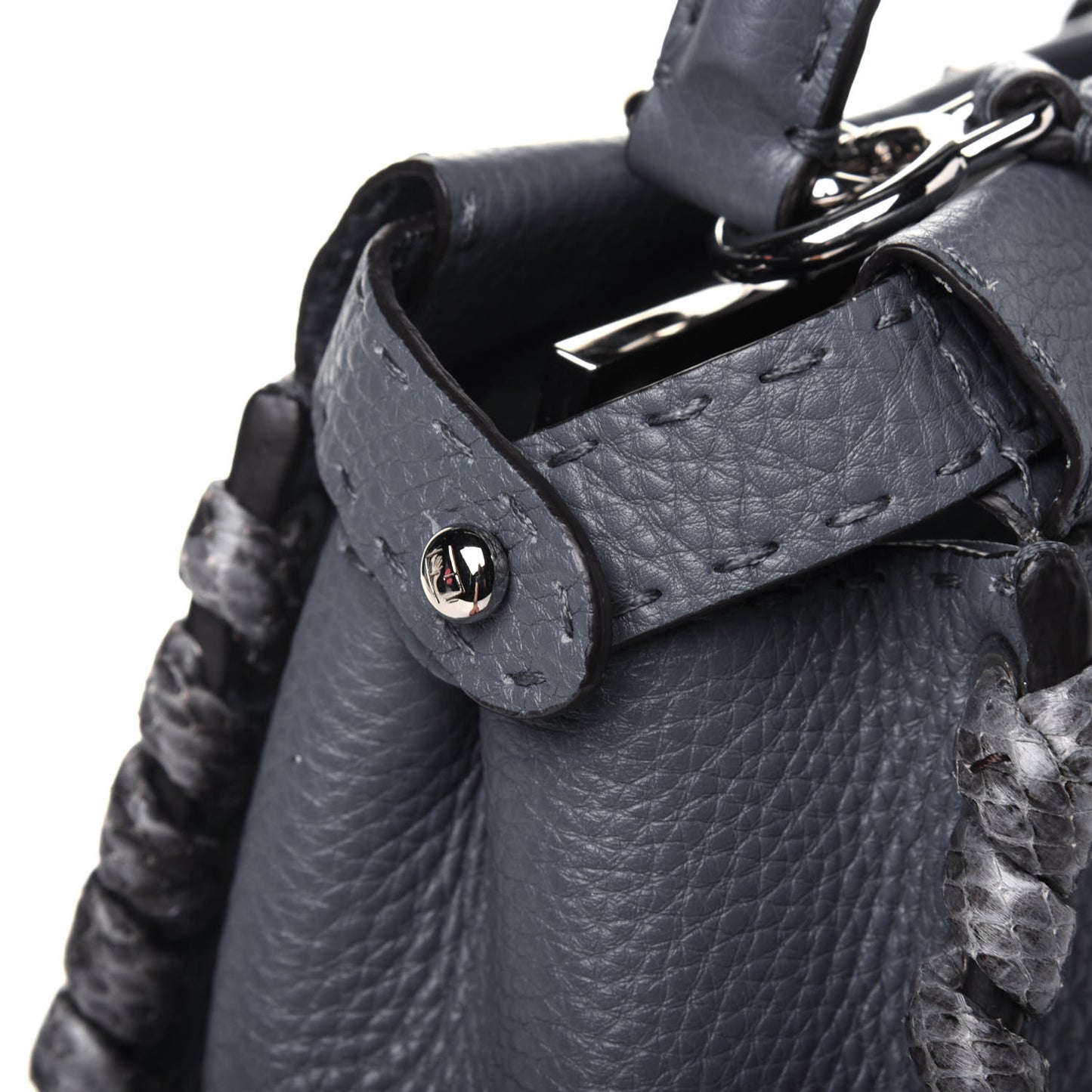 Cuoio Romano Selleria Elaphe Lace Up Medium Peekaboo Iconic Satchel Tempesta
