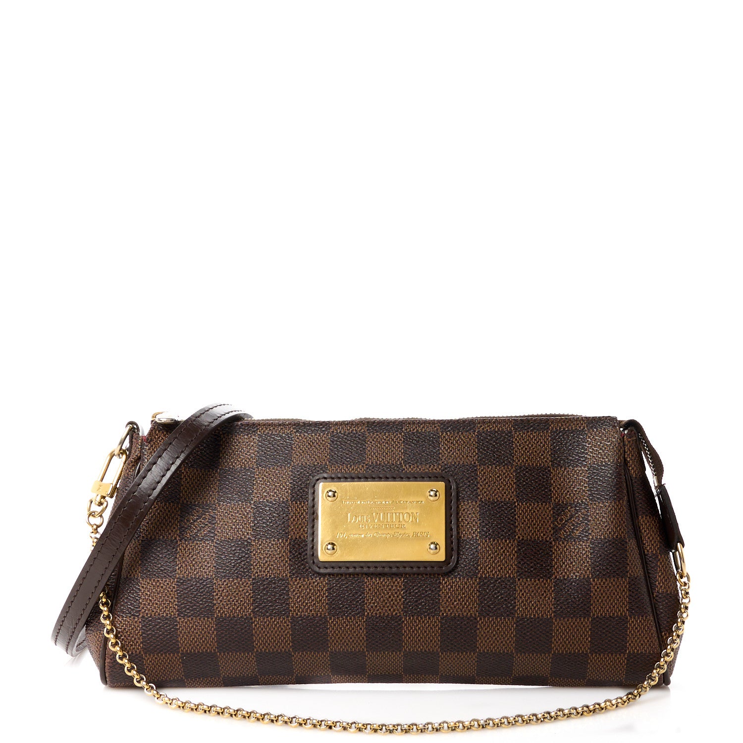 Louis Vuitton Damier Ebene Eva Clutch 1 of 12