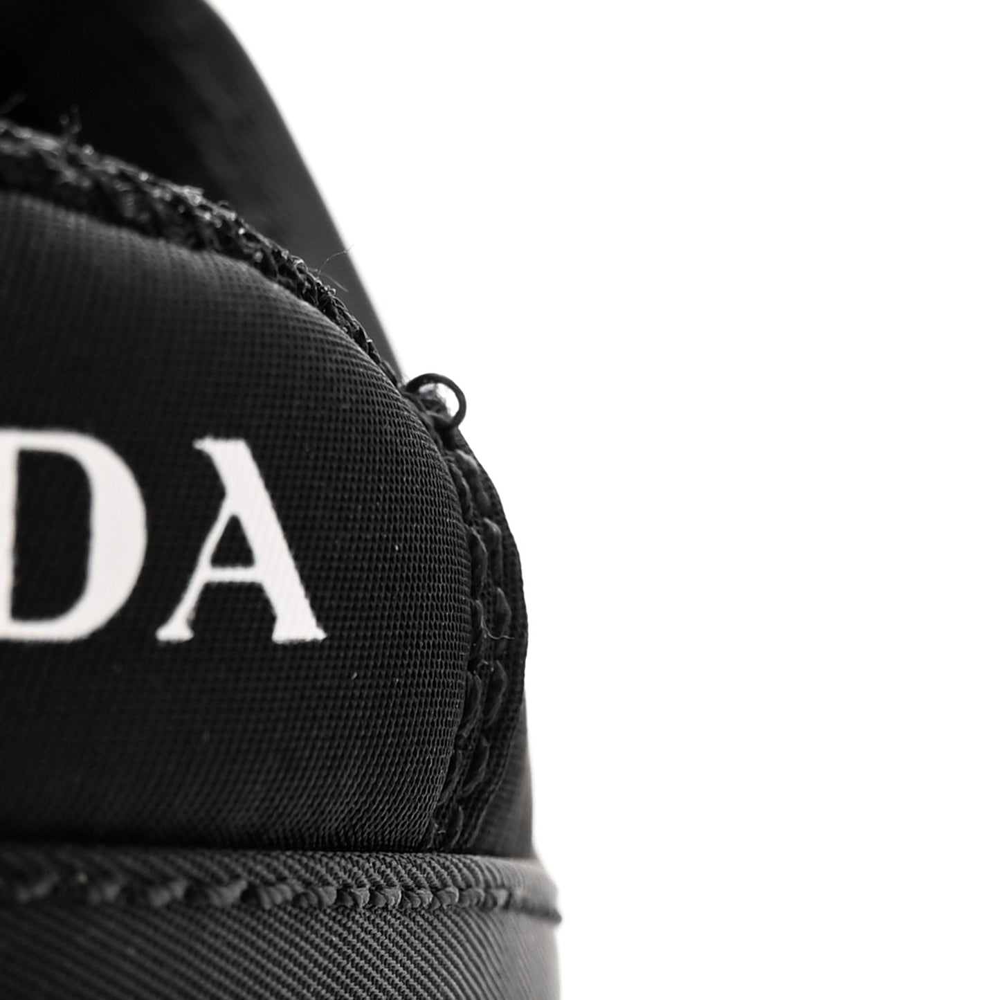 Re-Nylon Triangle Logo Quilted Sneakers 38.5 Black