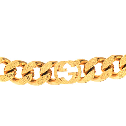 Gucci Metal Interlocking GG Chain Necklace Gold 4 of 6