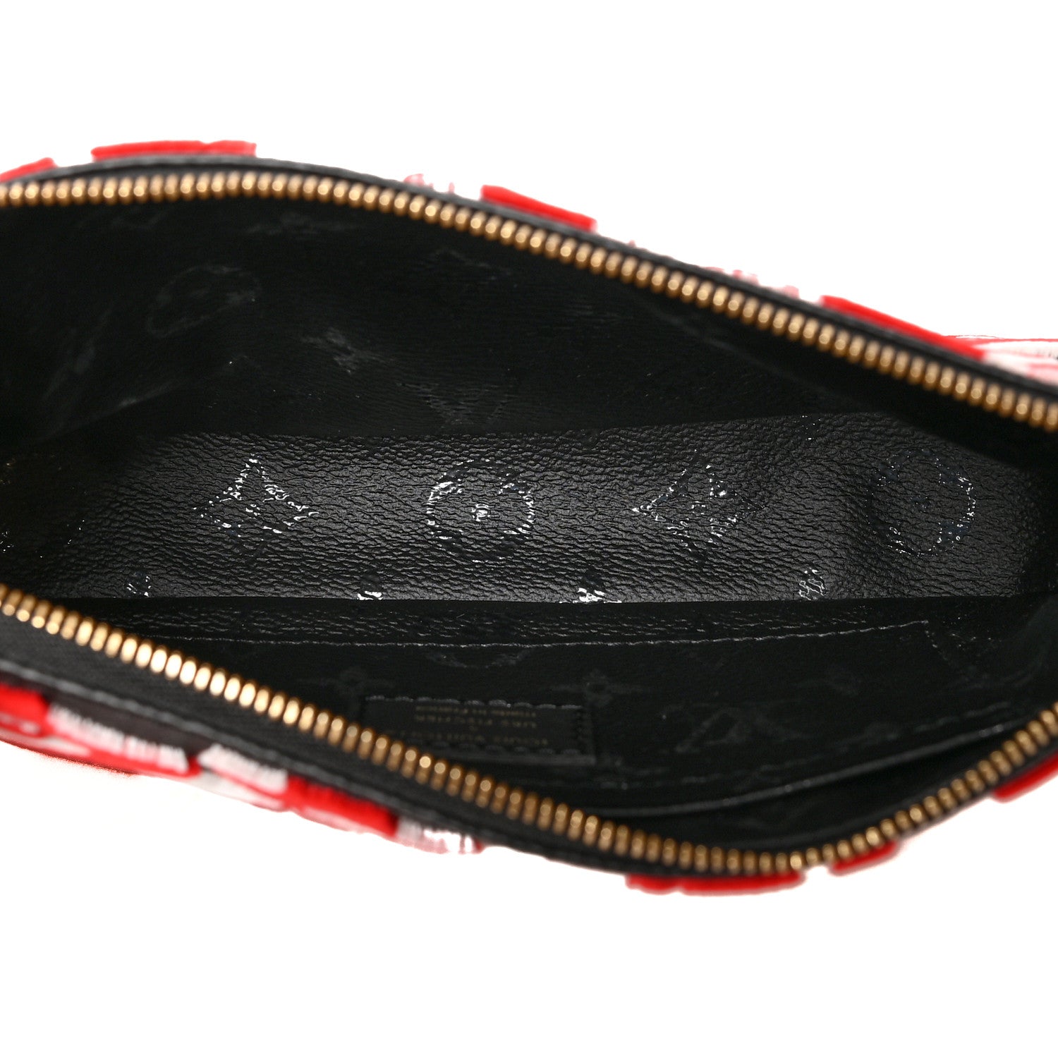 Louis Vuitton X UF Tufted Monogram Pochette Accessories Black Red 6 of 10
