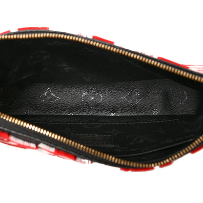 Louis Vuitton X UF Tufted Monogram Pochette Accessories Black Red 6 of 10