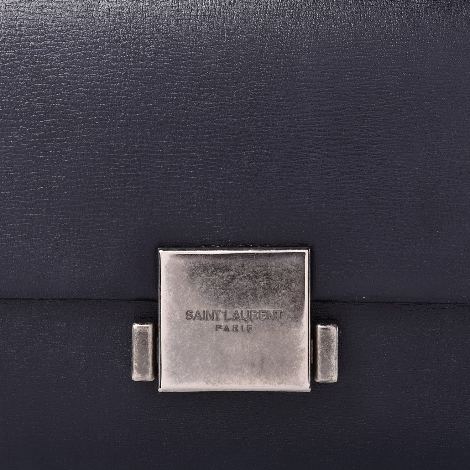 Saint Laurent Calfskin Medium Bellechasse Satchel Navy 9 of 13