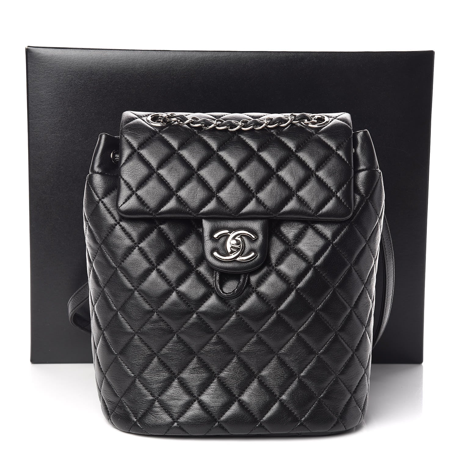 Chanel Lambskin Quilted Small Urban Spirit Backpack Black 11 of 11