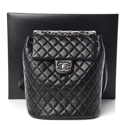 Chanel Lambskin Quilted Small Urban Spirit Backpack Black 11 of 11