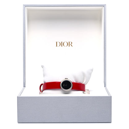Christian Dior Stainless Steel Patent Diamond Bezel 19mm La D De Dior Quartz Watch Black 5 of 5