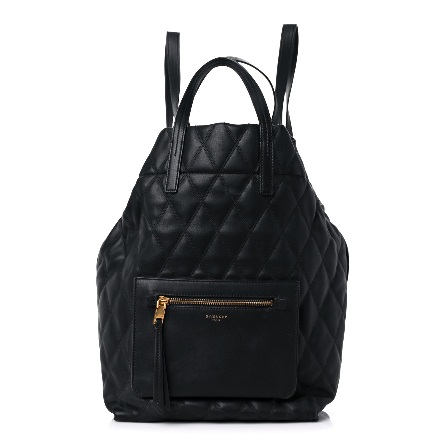 Givenchy Rubberized Canvas Quilted Duo Backpack Black 1 of 13