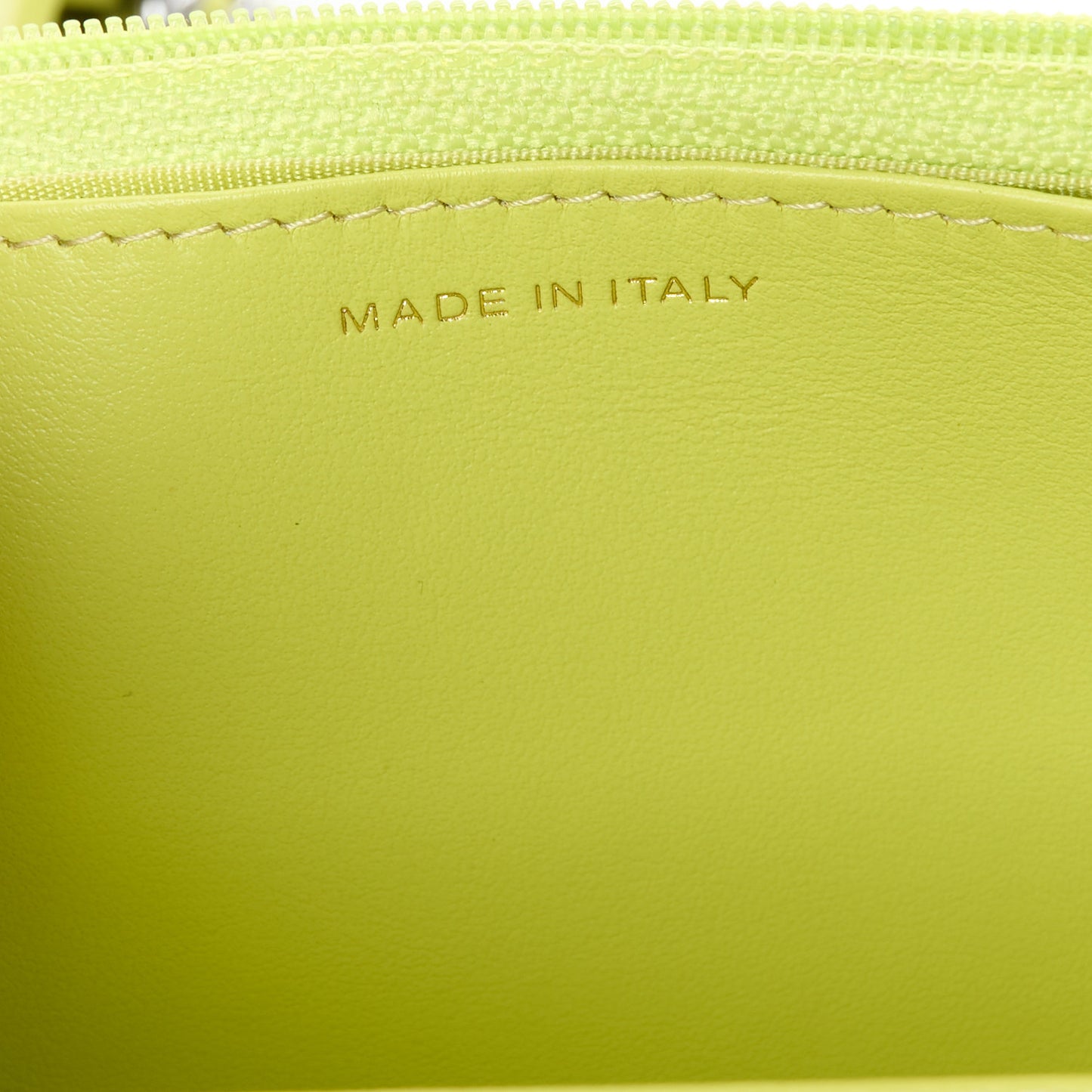 Shiny Lambskin Quilted Chanel 19 Wallet On Chain WOC Neon Yellow