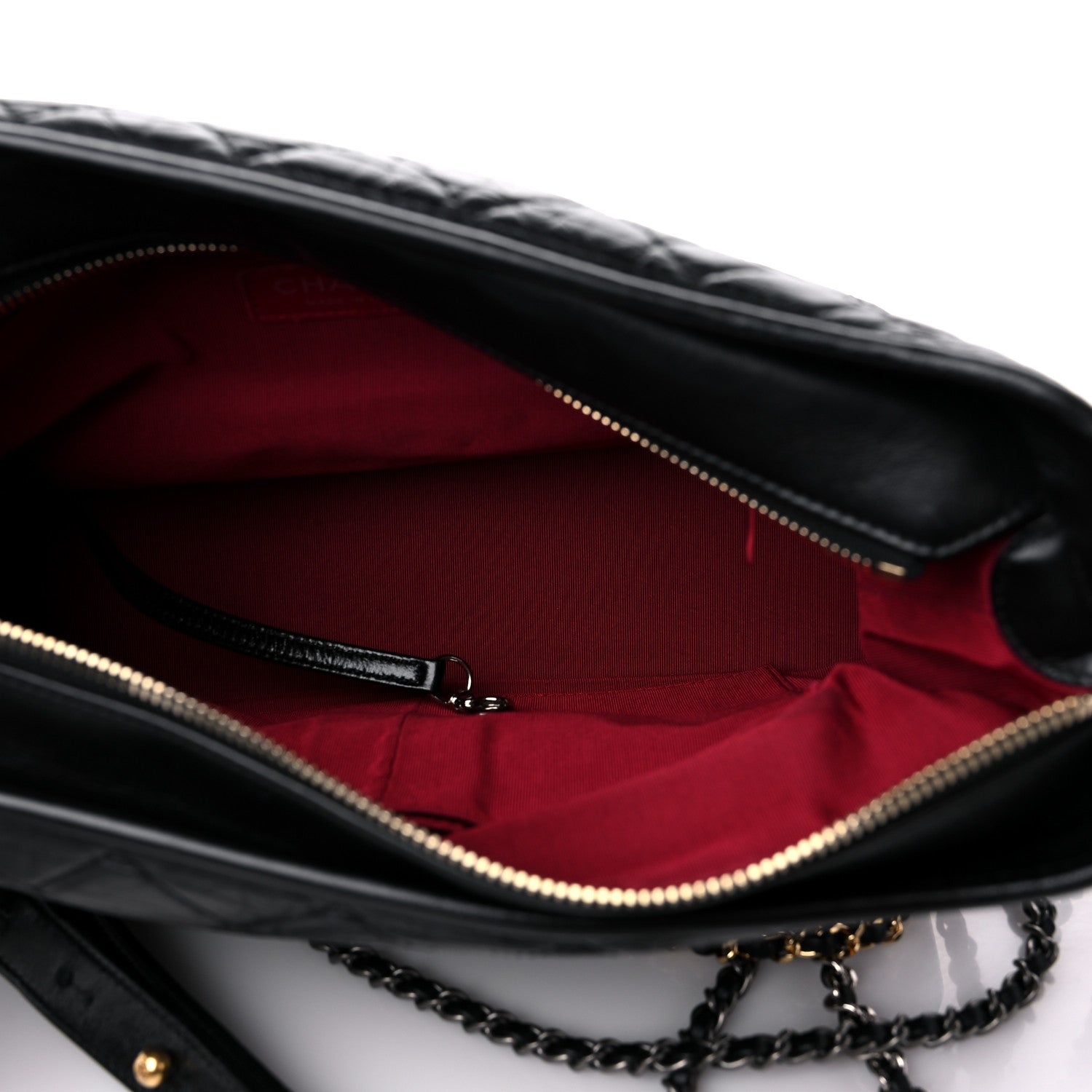 Chanel Aged Calfskin Quilted Medium Gabrielle Hobo Black 5 of 13