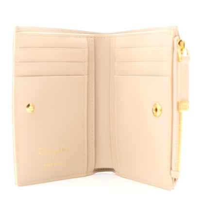 Christian Dior Grained Calfskin Supple Cannage Caro Dahlia Wallet Beige Beige 5 of 8