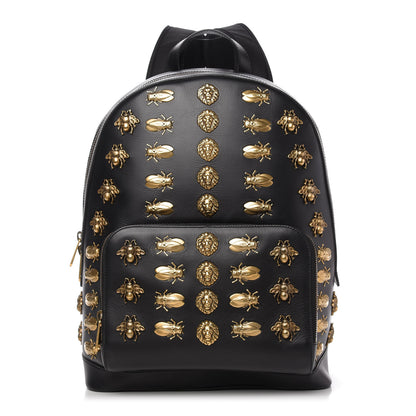 Gucci Calfskin Animal Studs Medium Day Backpack Black 1 of 10