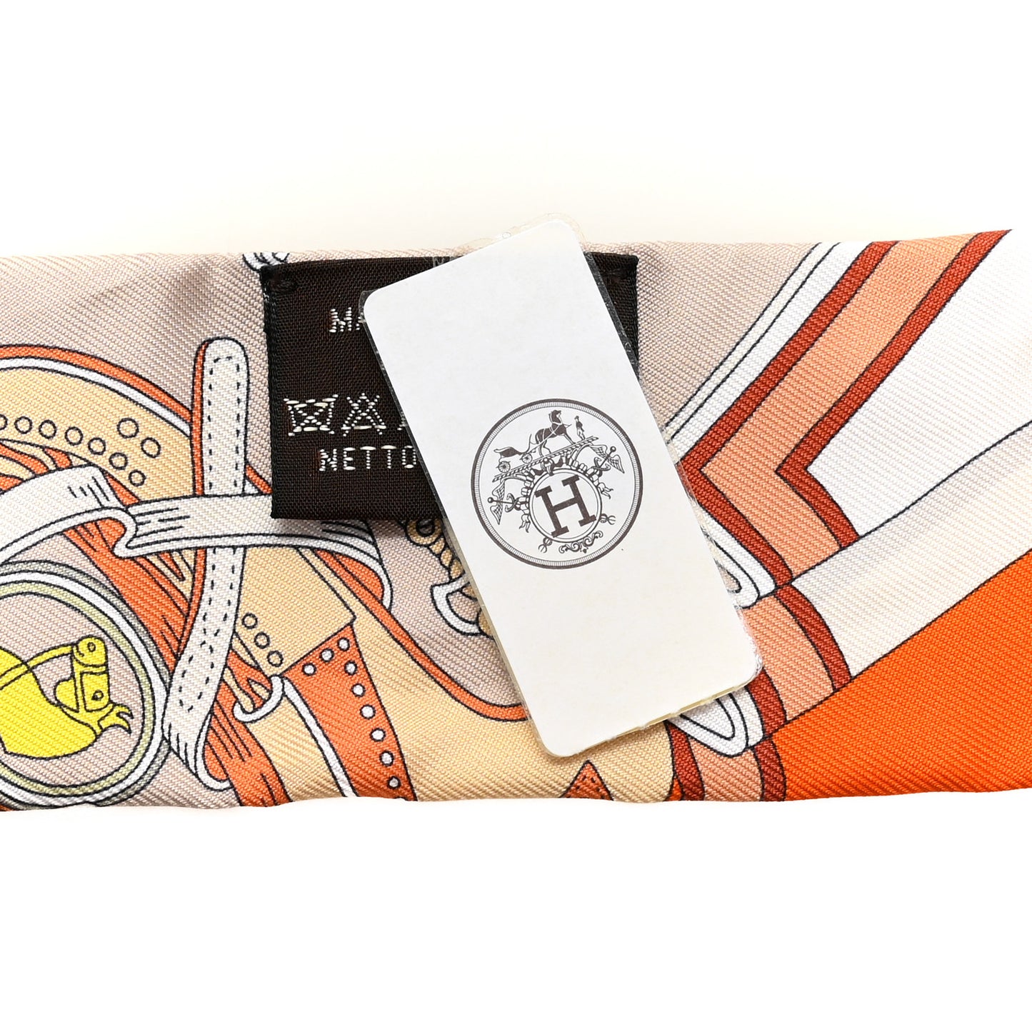 Silk Bouquets Selliers Twilly Orange Cuit White