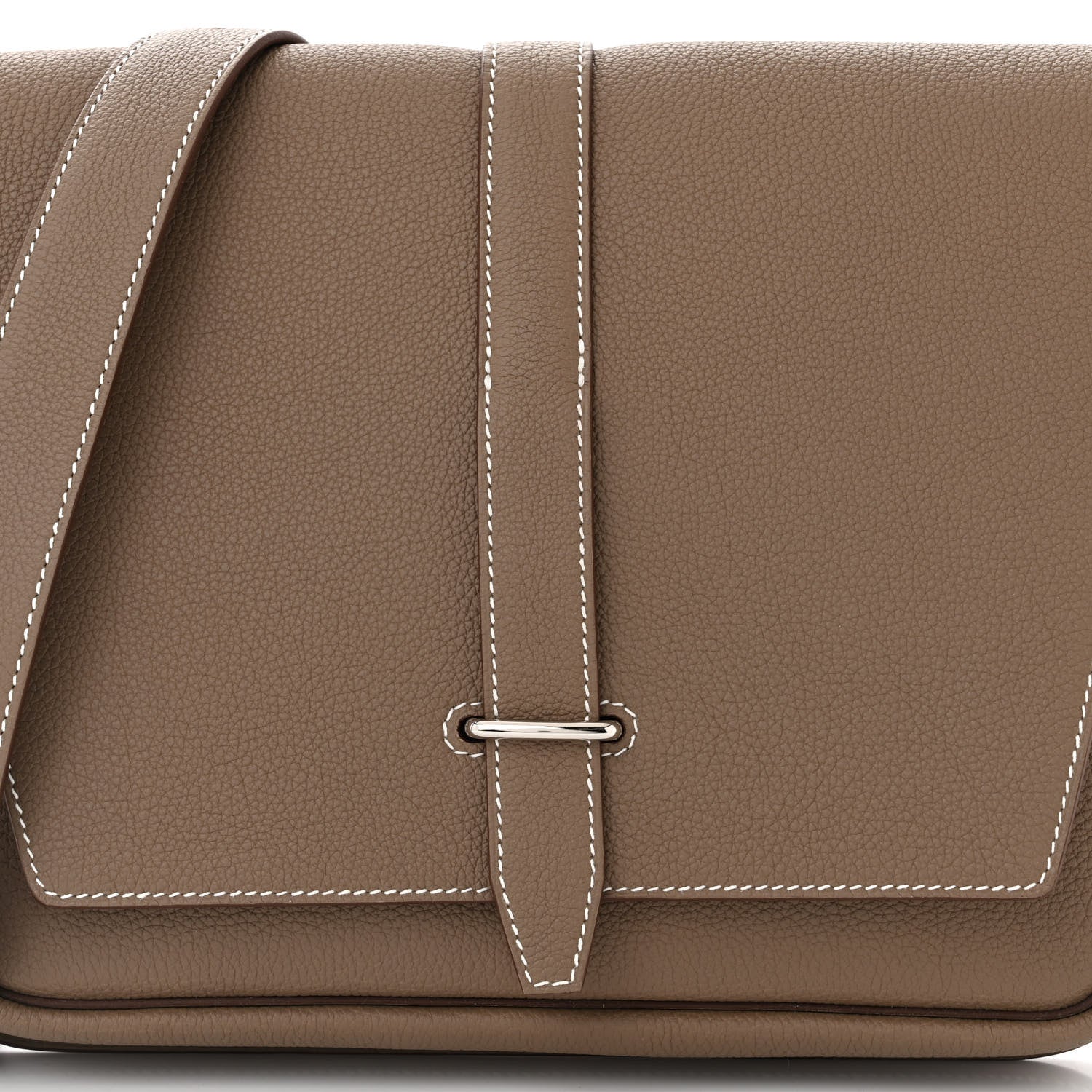 Hermes Togo Steve Light Messenger Etoupe 8 of 10