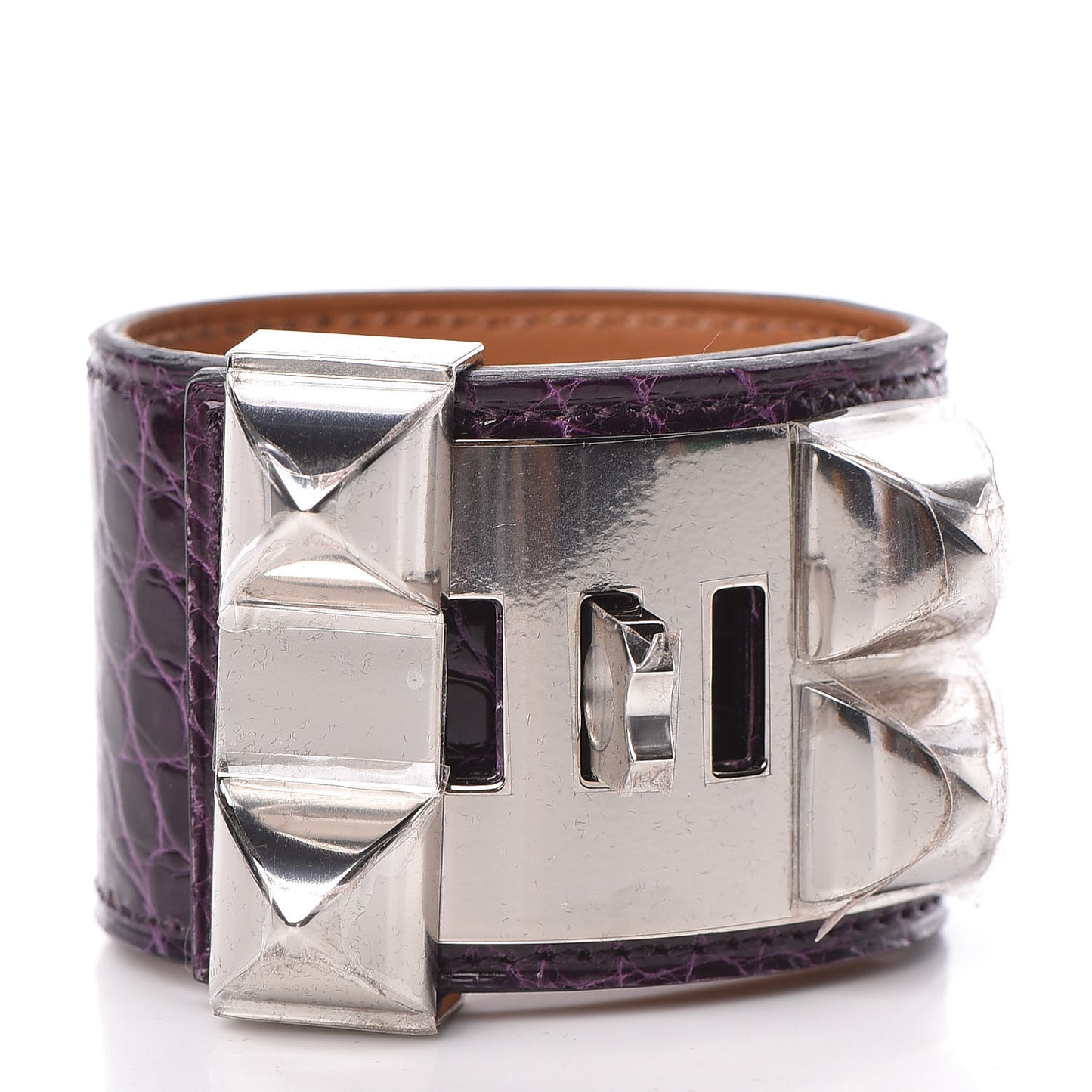 Shiny Alligator Collier De Chien CDC Bracelet T1 Amethyst