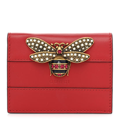 Gucci Calfskin Queen Margaret Card Case Wallet Red 1 of 9