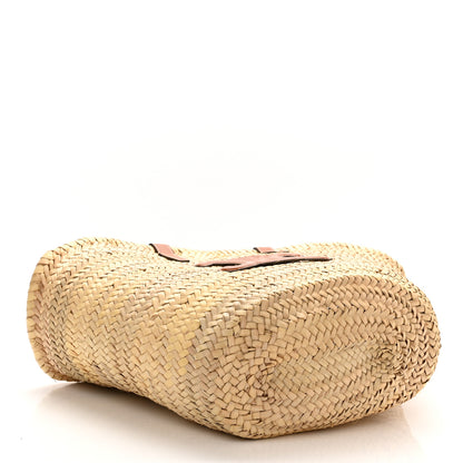 Celine Raffia Calfskin Triomphe Medium Panier Tan 4 of 9