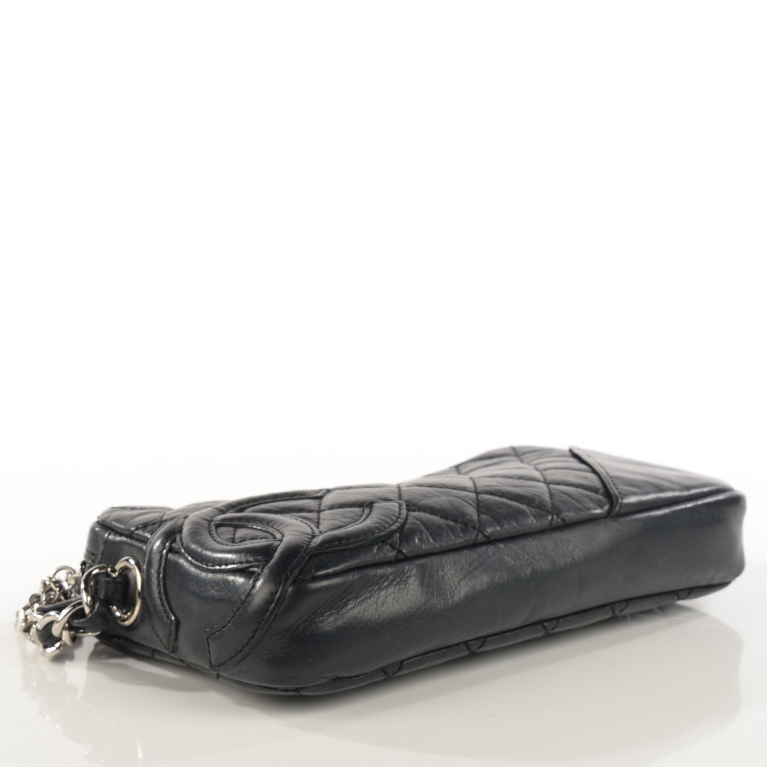 Chanel Aged Calfskin Quilted Cotton Club Pochette Black 4 of 7