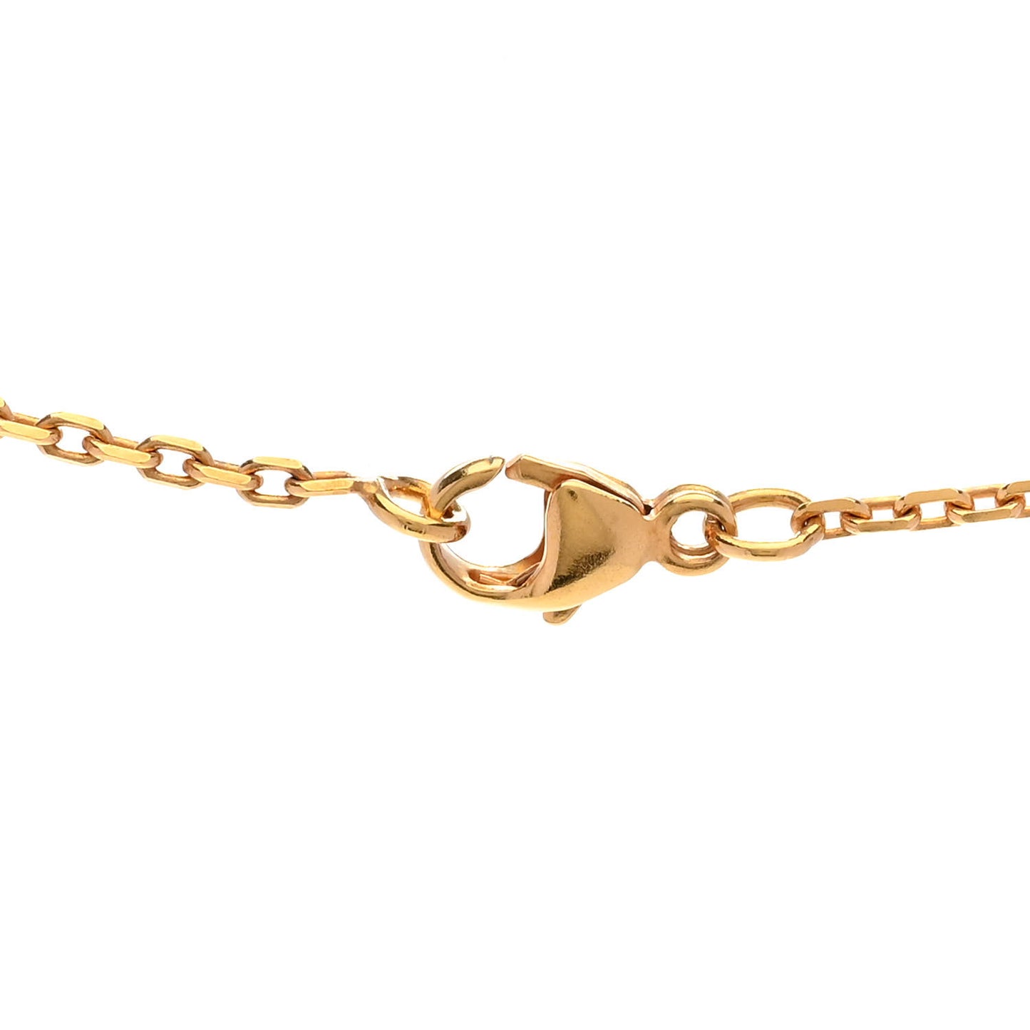 Lacquered Gold Mini Pop H Pendant Necklace Marron Glace