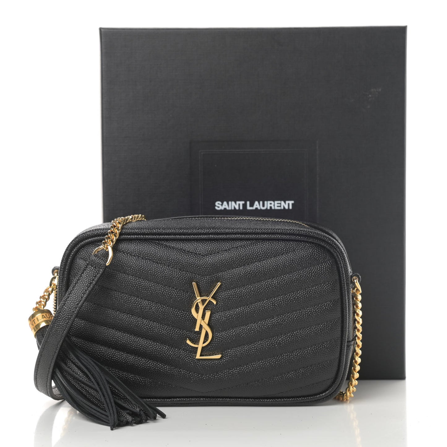 Grain De Poudre Matelasse Monogram Mini Lou Camera Bag Black