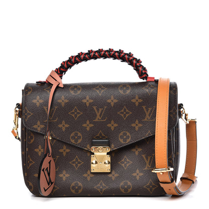 Louis Vuitton Monogram Braided Pochette Metis Coquelicot 1 of 10