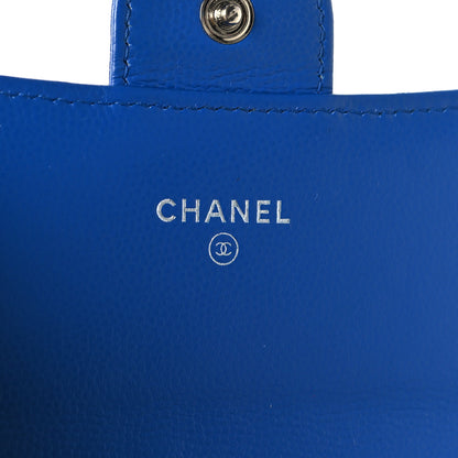 Chanel Caviar Chevron Quilted Large Flap Wallet Blue 6 of 9