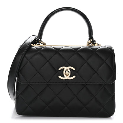 Chanel Lambskin Quilted Mini Trendy CC Dual Handle Flap Bag Black 1 of 11