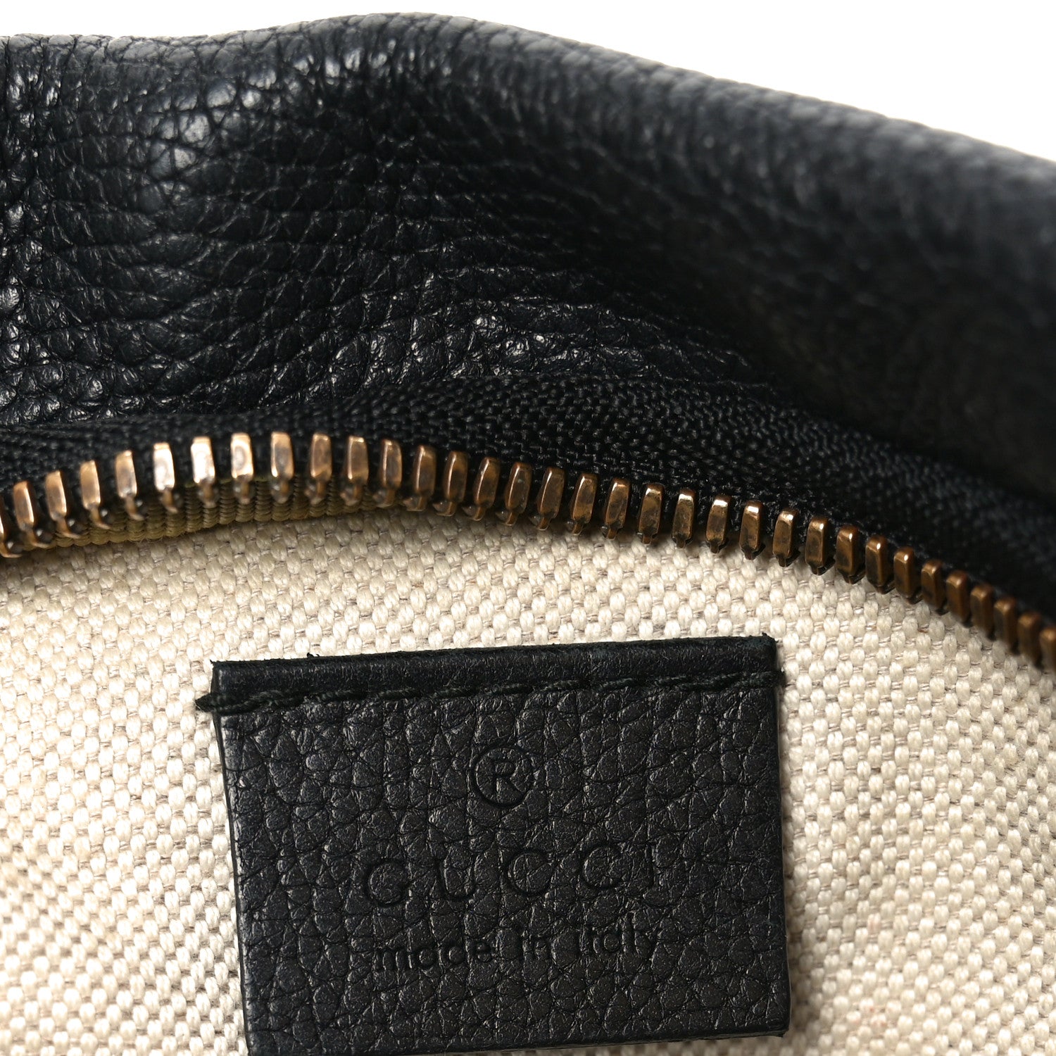 Gucci Grained Calfskin Small Logo Belt Bag Black 6 of 10