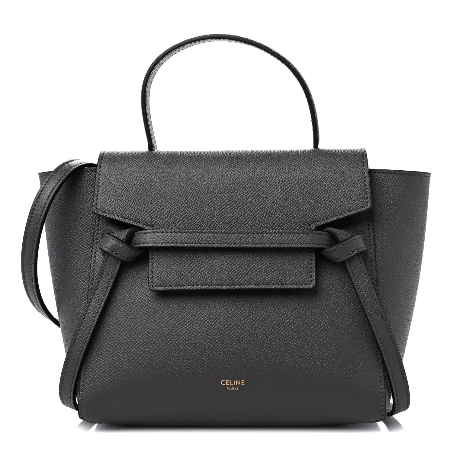 Celine Grained Calfskin Nano Belt Bag Grey 1 of 11