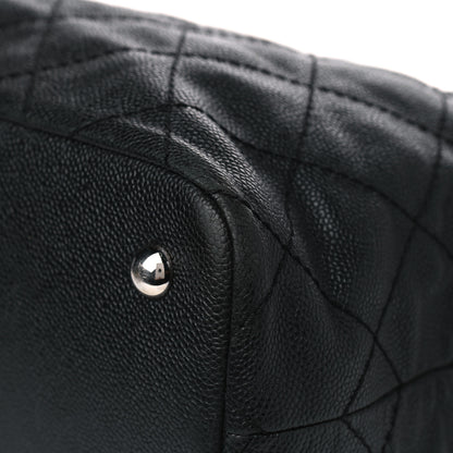 Chanel Grained Calfskin Quilted Small Daily Shopping Tote Black 7 of 9