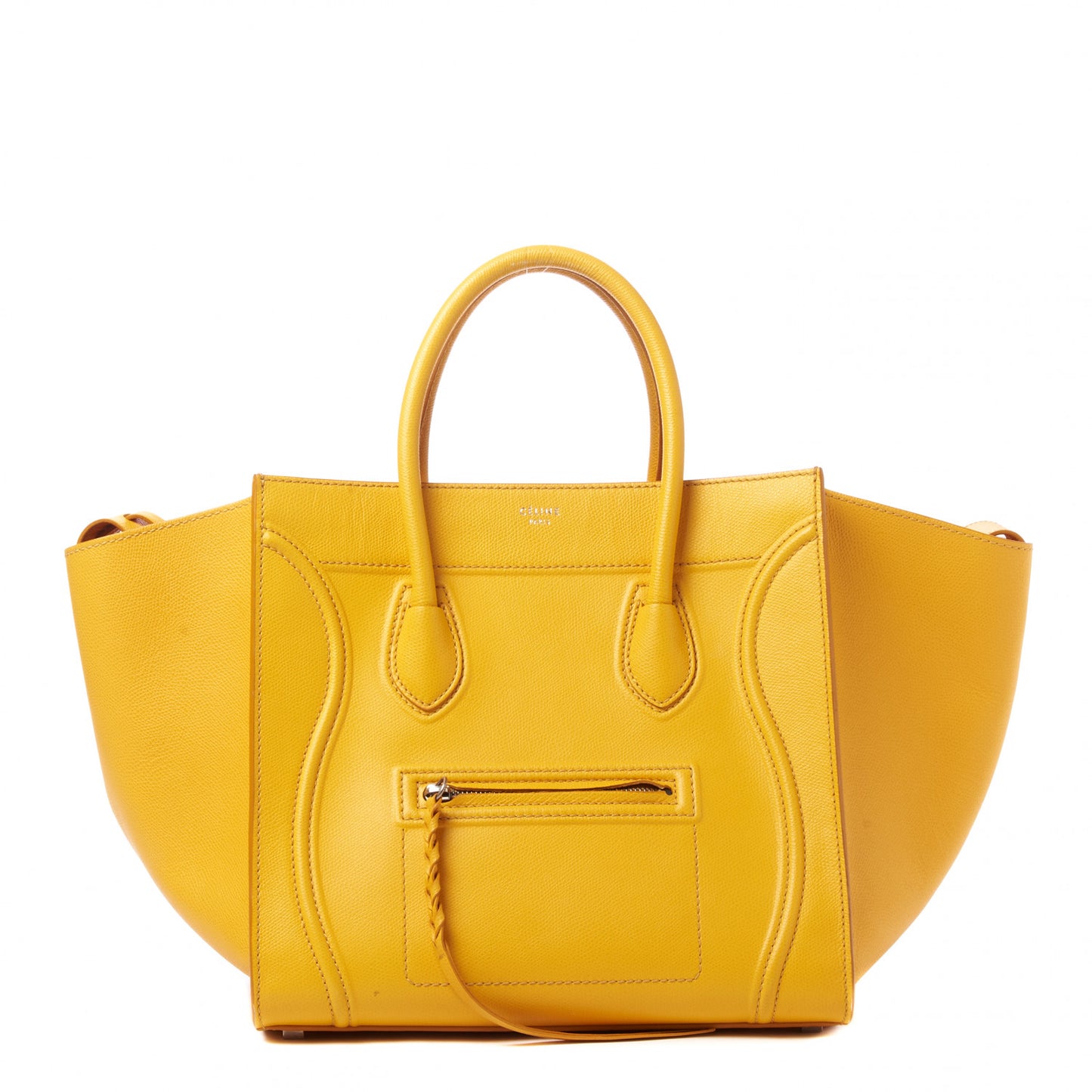 Grained Calfskin Medium Phantom Luggage Yellow