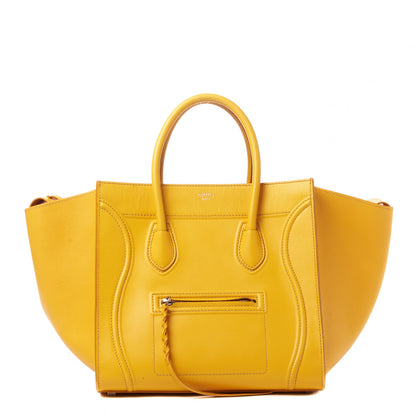 Celine Grained Calfskin Medium Phantom Luggage Yellow 1 of 12