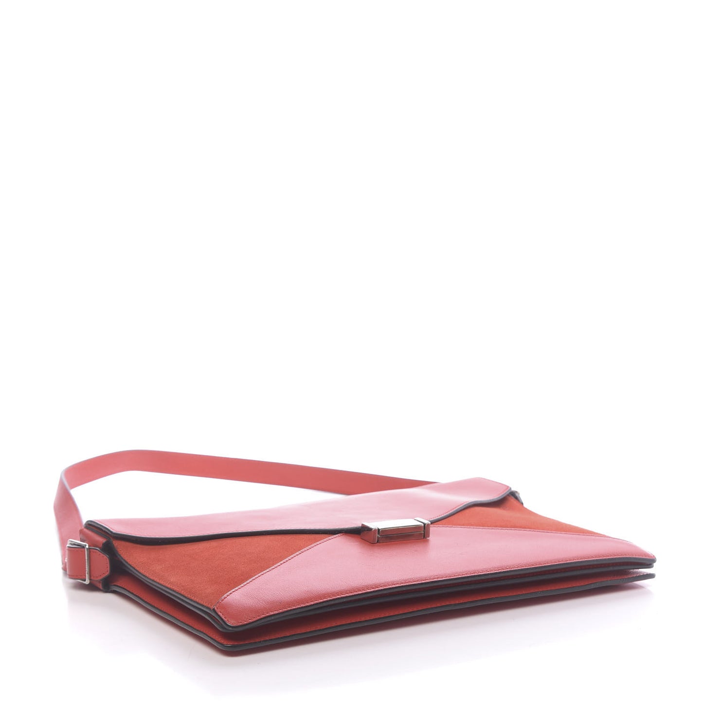 Smooth Calfskin Suede Diamond Shoulder Bag Red