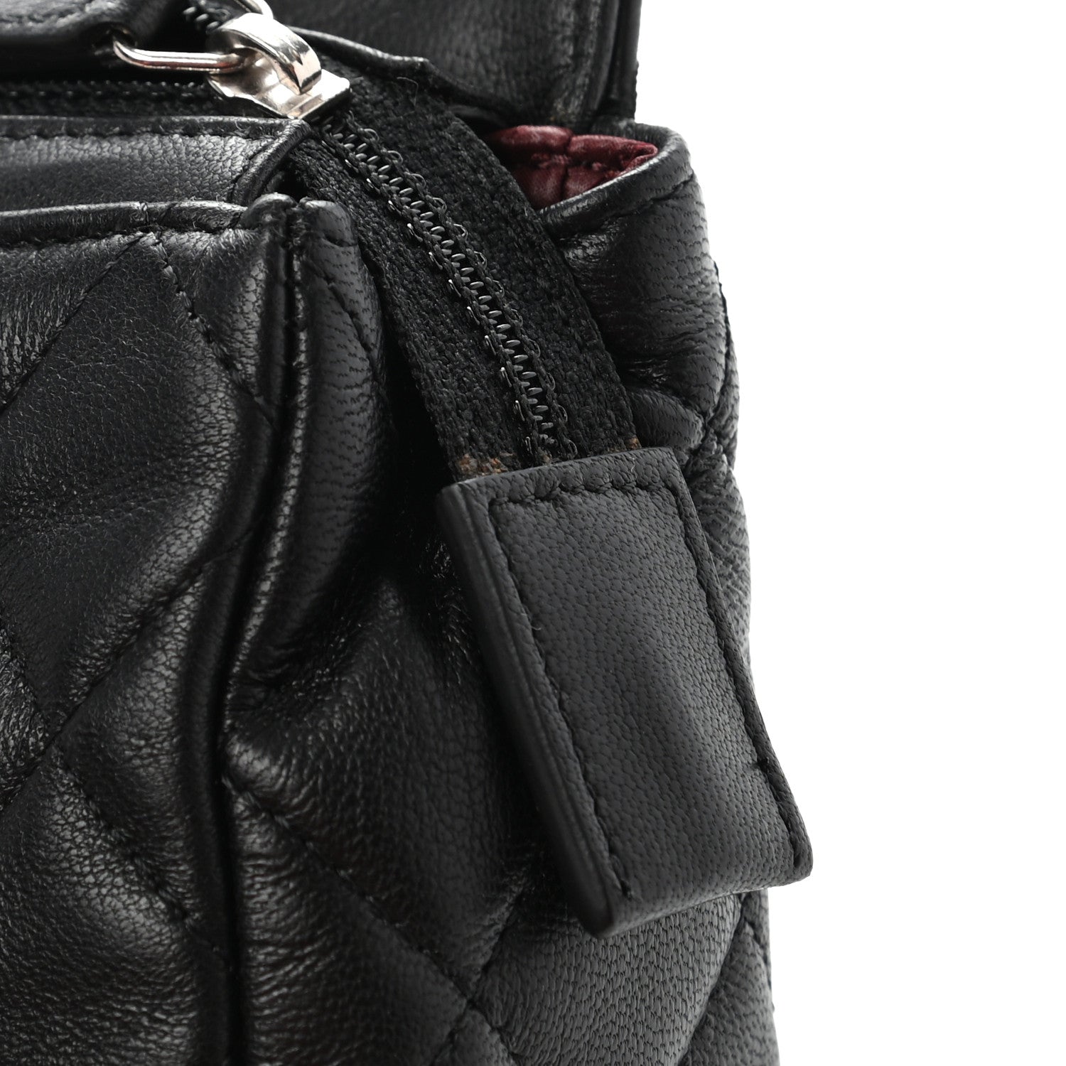 Chanel Lambskin Quilted Flap Cosmetic Case Black 12 of 14