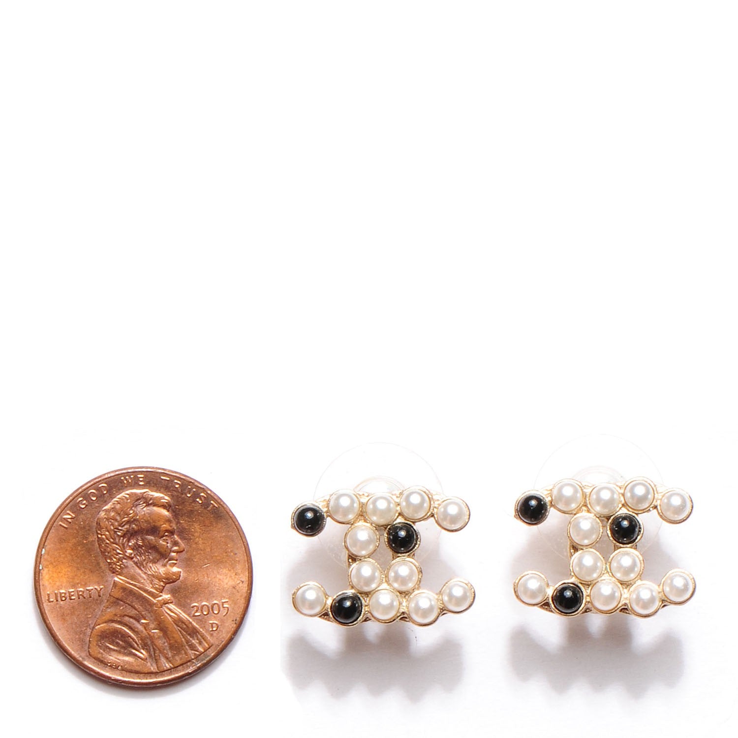 Chanel Pearl CC Earrings Gold 2 of 5
